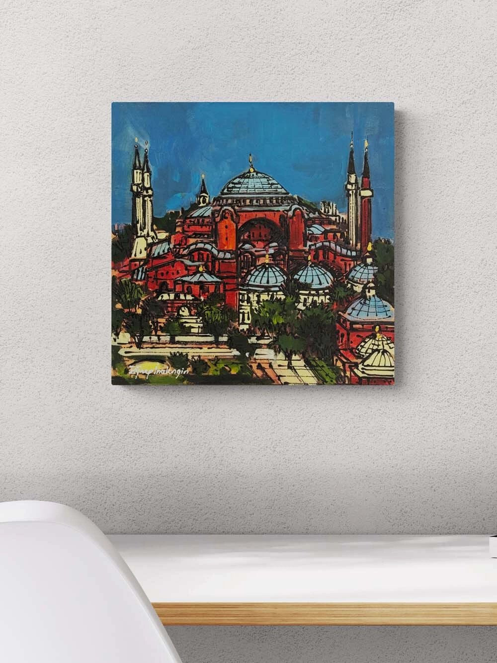 Kubbe Altında Ayasofya Yağlı Boya Tablosu