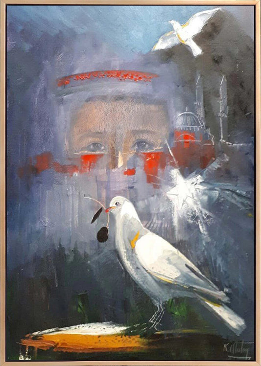 Küçük Kızın Rüyası Yağlı Boya Tablosu