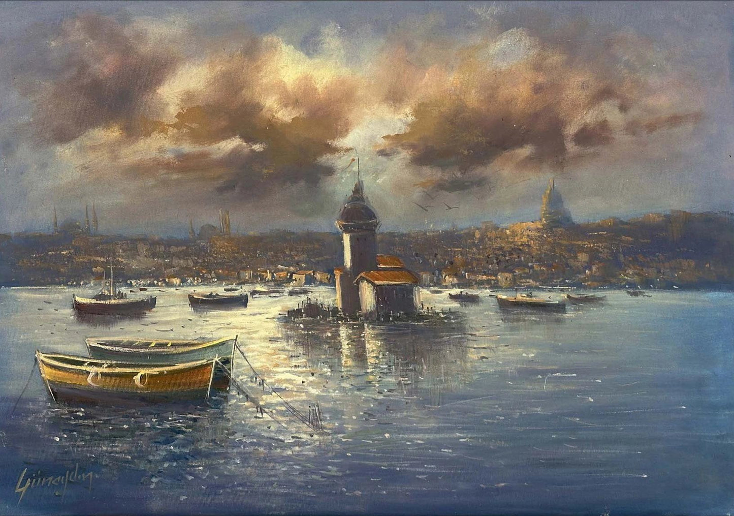 Kulede Biten Gün Yağlı Boya Tablosu