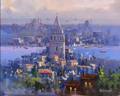 Kuleye Karşı Yağlı Boya Tablosu