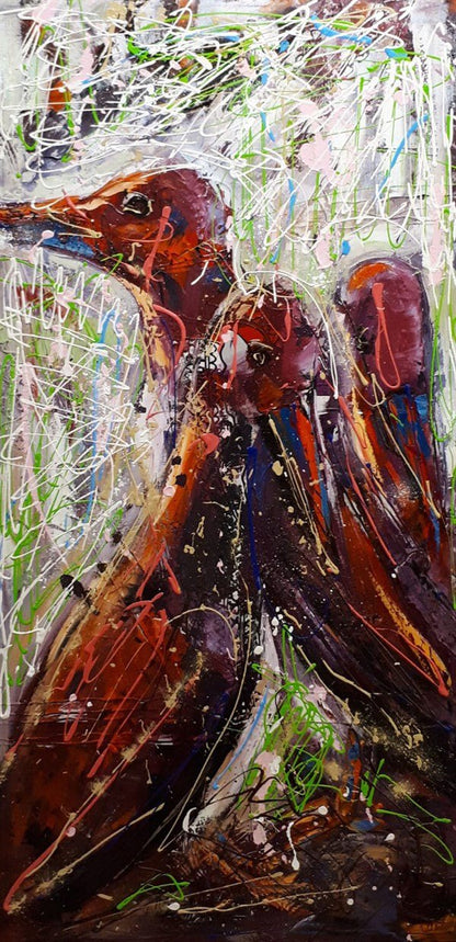 Shadow of Wings Oil Painting | Simurg Art Gallery