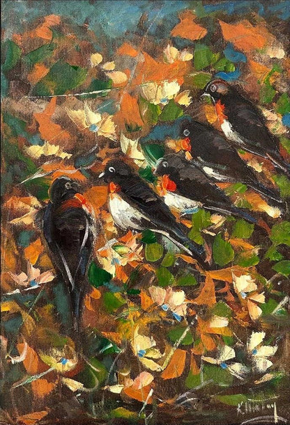 Kuşların Fısıltıları Yağlı Boya Tablosu