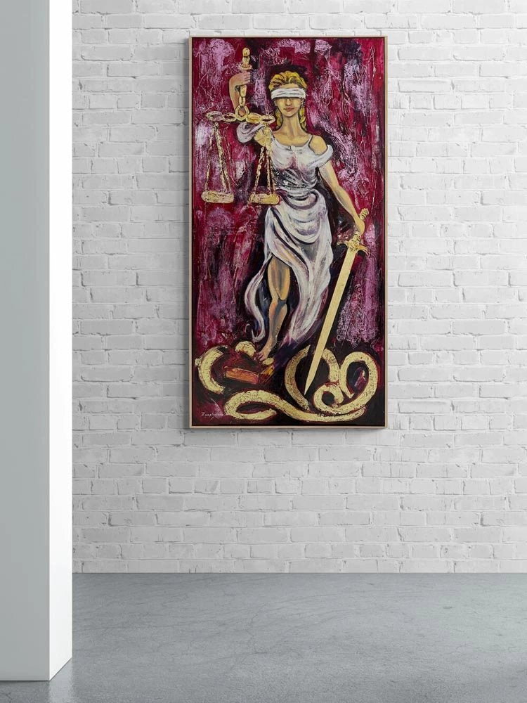 Lady Justitia Yağlı Boya Tablosu