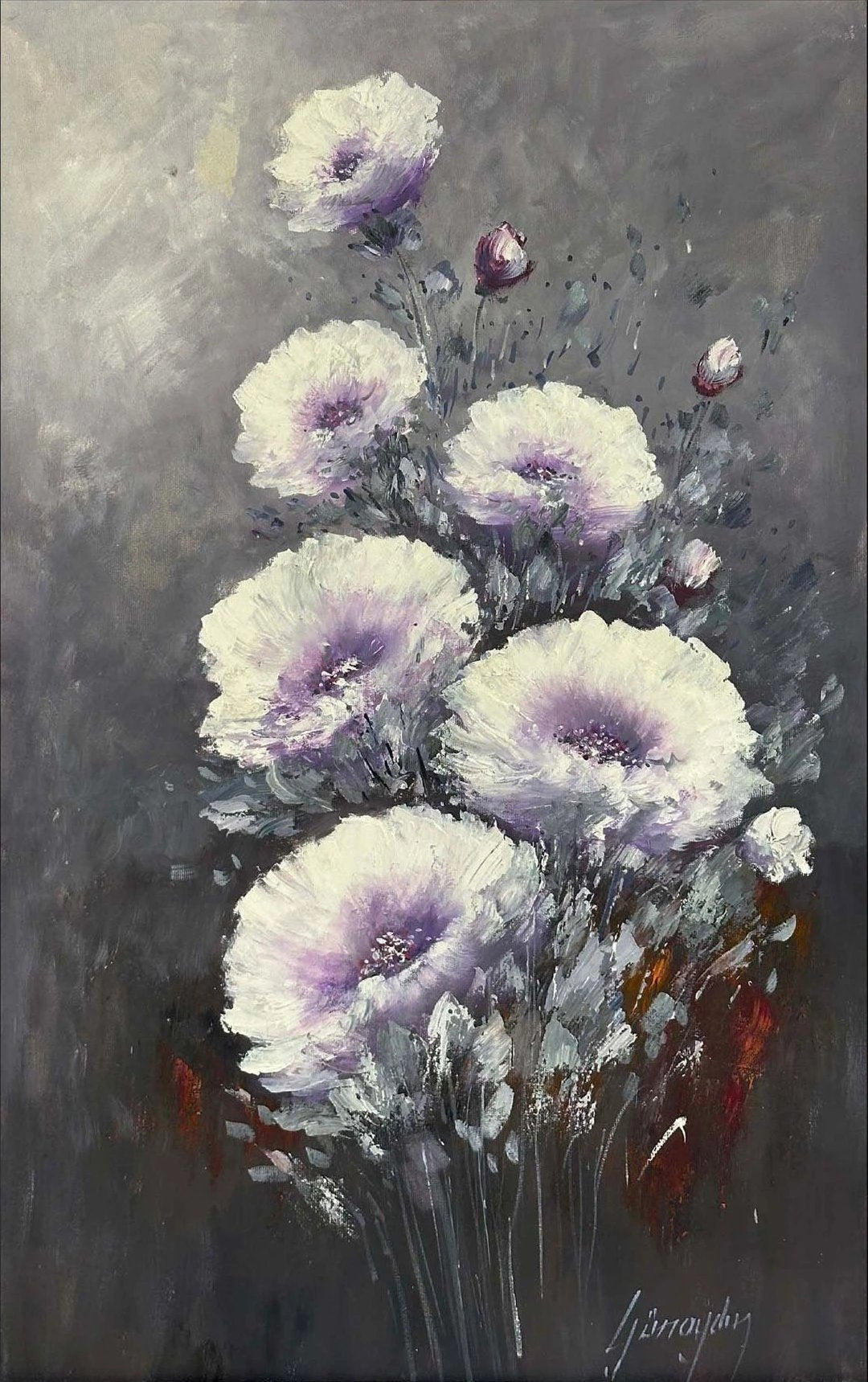 Lilanın Sessizliği Yağlı Boya Tablosu