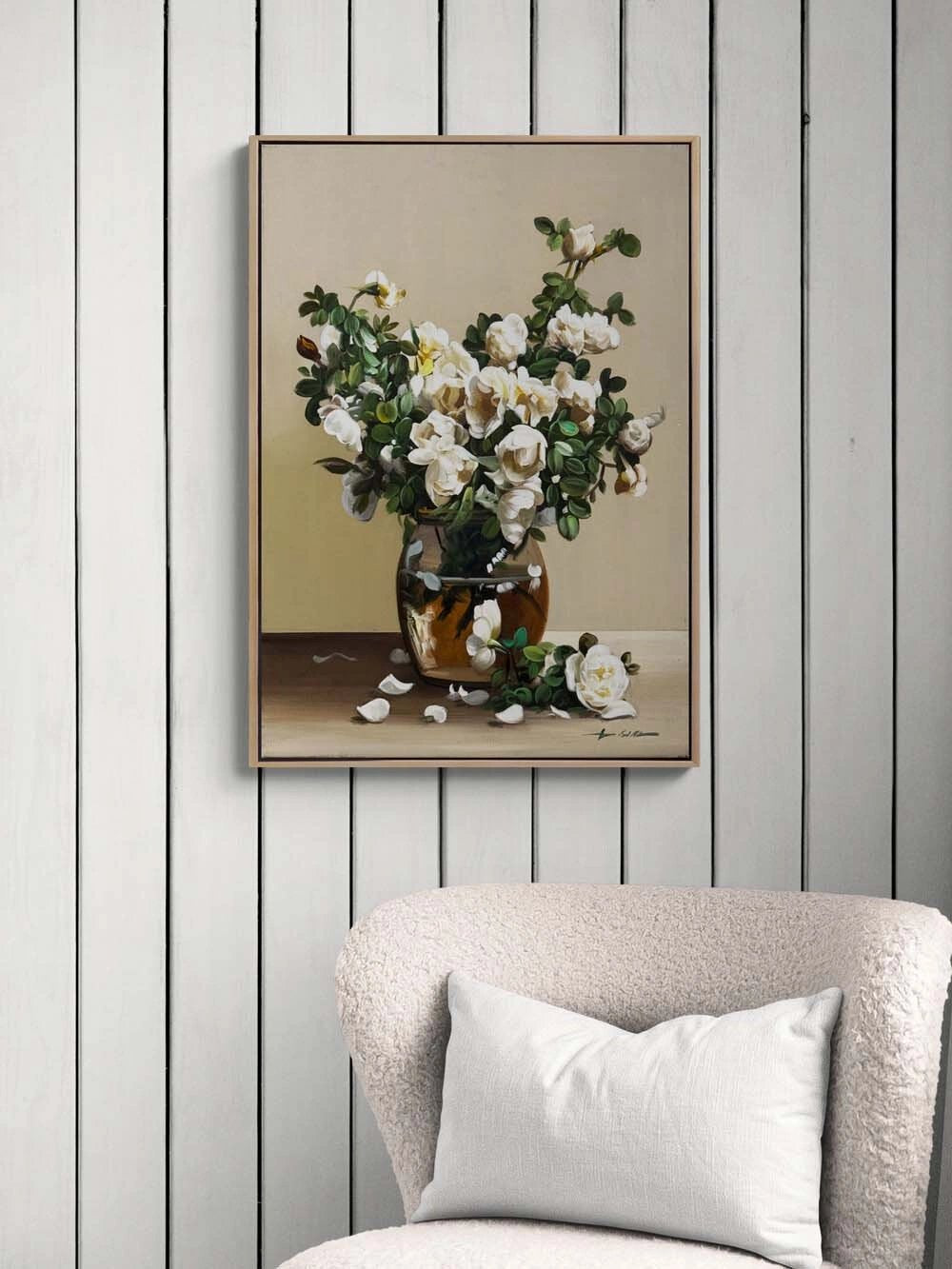 Manolya Natürmortu Yağlı Boya Tablosu