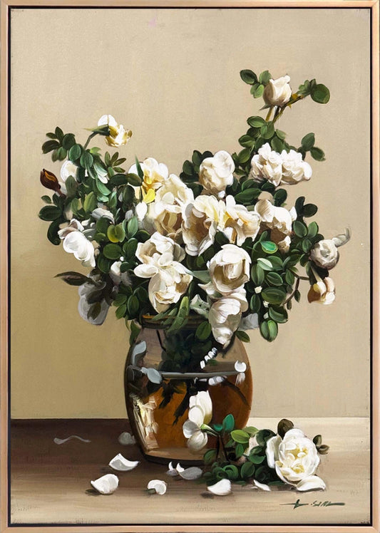 Manolya Natürmortu Yağlı Boya Tablosu