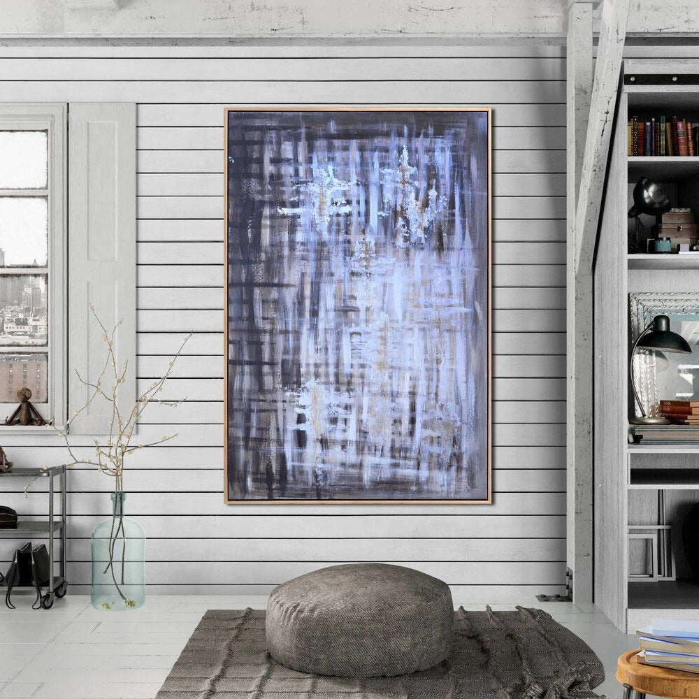 Mavi ve Tonları Siparişe Özel Soyut Yağlı Boya Tablo