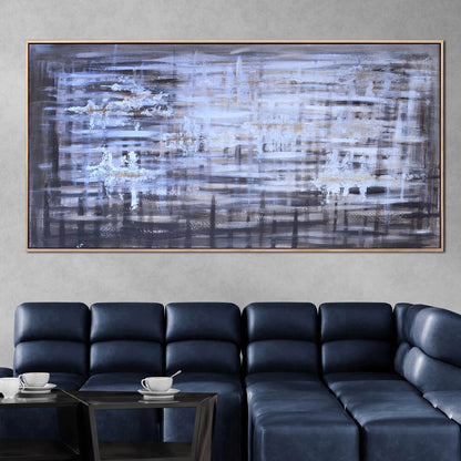 Mavi ve Tonları Siparişe Özel Soyut Yağlı Boya Tablo