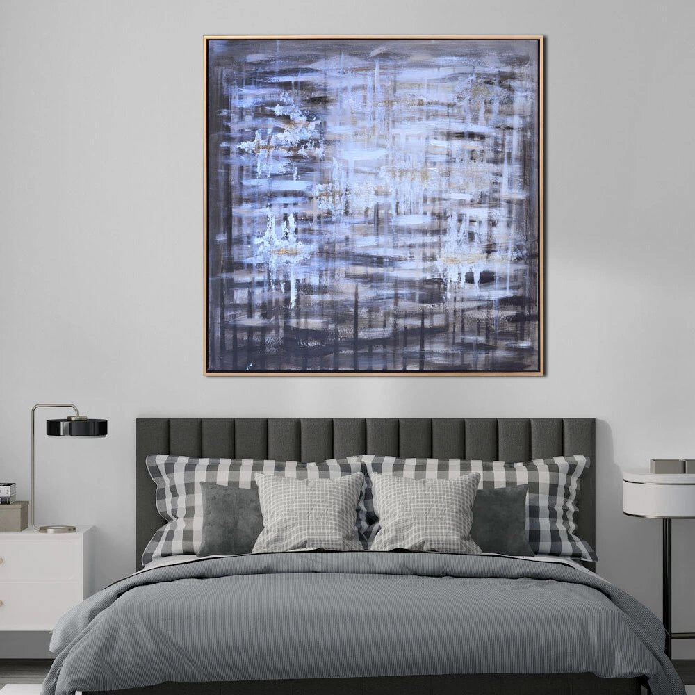 Mavi ve Tonları Siparişe Özel Soyut Yağlı Boya Tablo