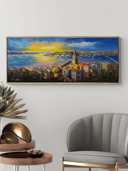 Mavide Kaybolan İstanbul Yağlı Boya Tablosu