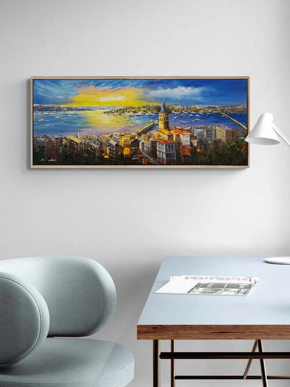 Mavide Kaybolan İstanbul Yağlı Boya Tablosu