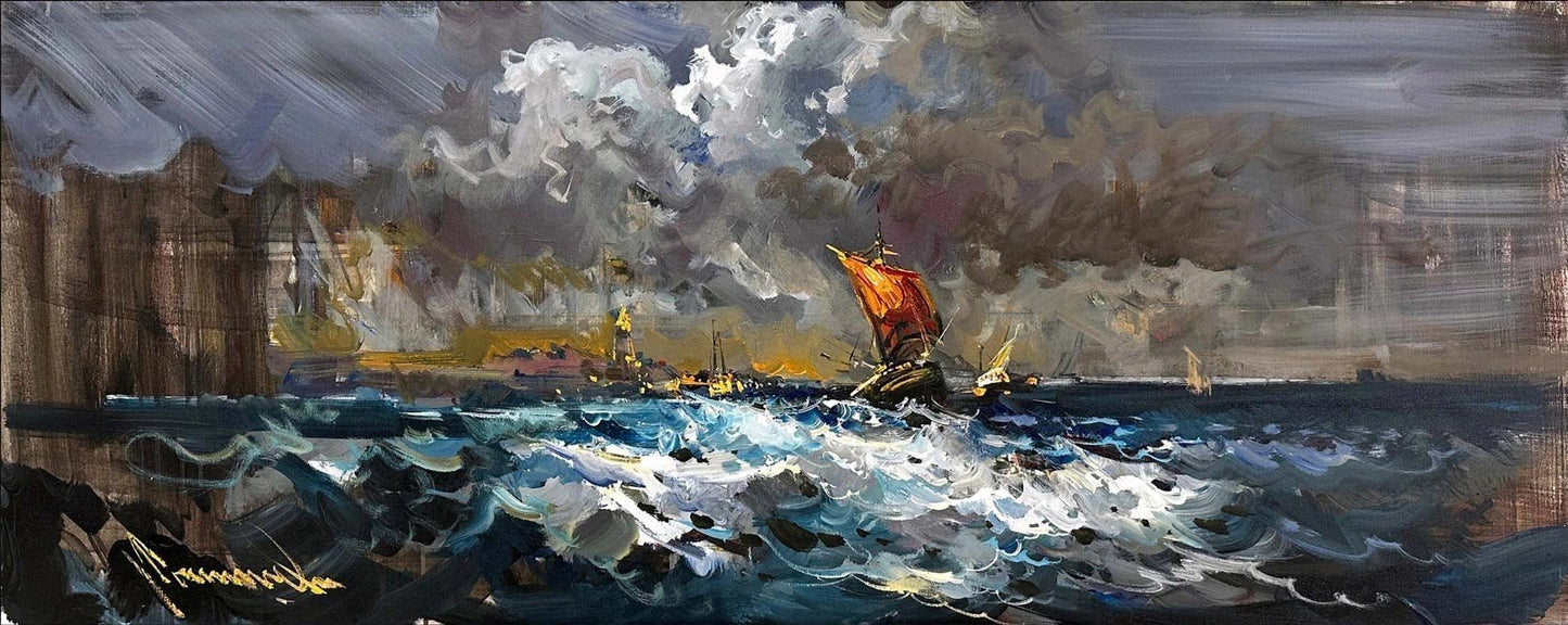 Mavilikte Sessizlik Yağlı Boya Tablosu