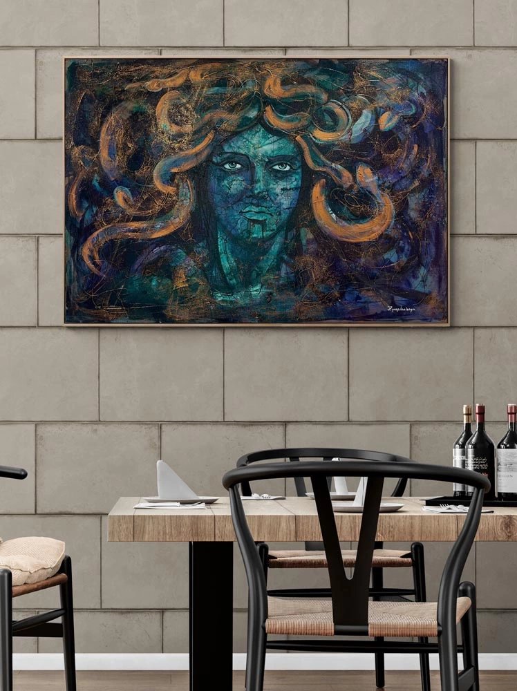 Medusa'nın Gözleri Yağlı Boya Tablosu