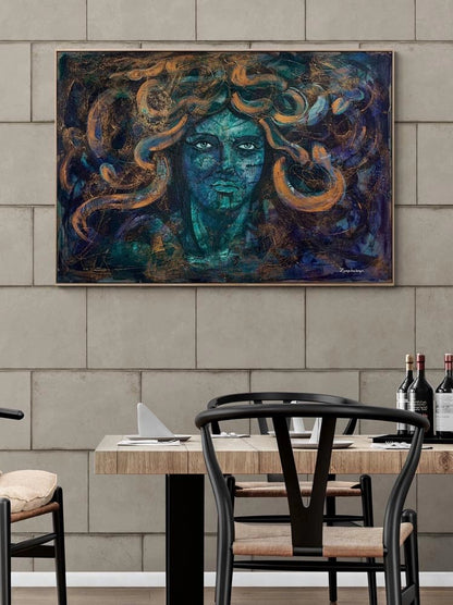 Medusa'nın Gözleri Yağlı Boya Tablosu