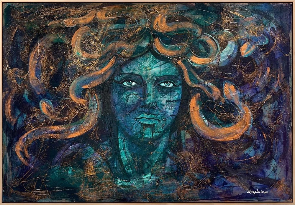 Medusa'nın Gözleri Yağlı Boya Tablosu