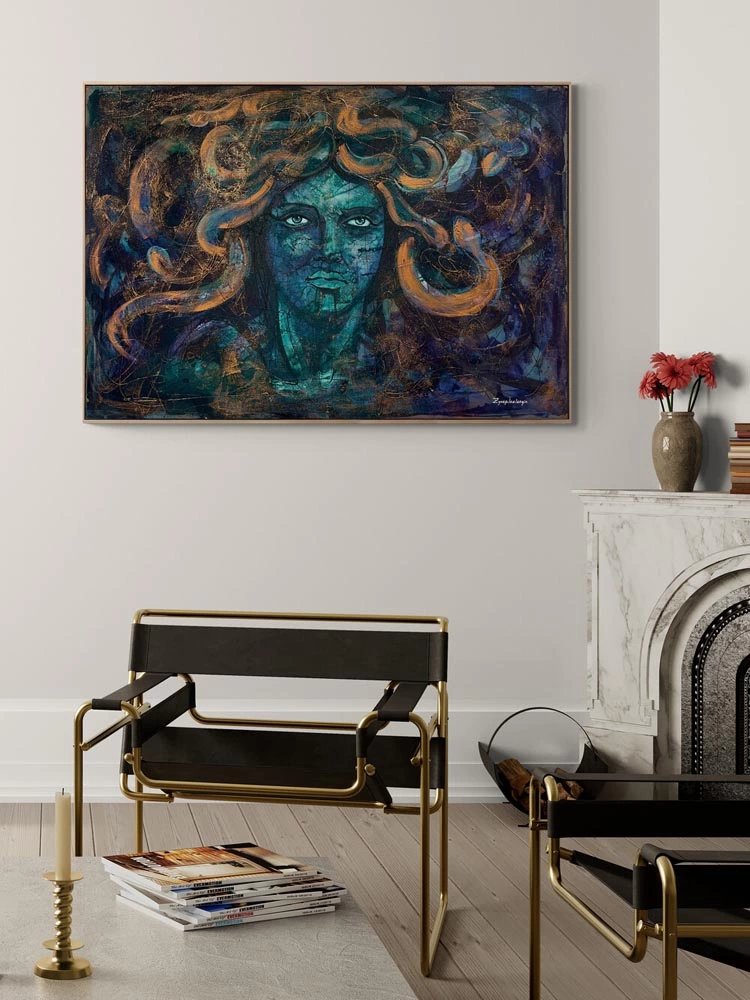 Medusa'nın Gözleri Yağlı Boya Tablosu