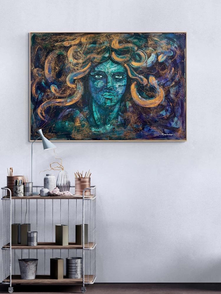 Medusa'nın Gözleri Yağlı Boya Tablosu
