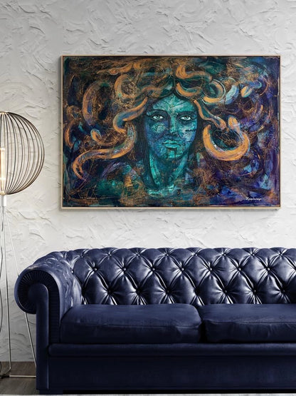 Medusa'nın Gözleri Yağlı Boya Tablosu