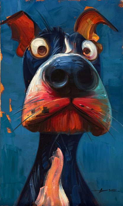 Meraklı Burun Yağlı Boya Tablosu