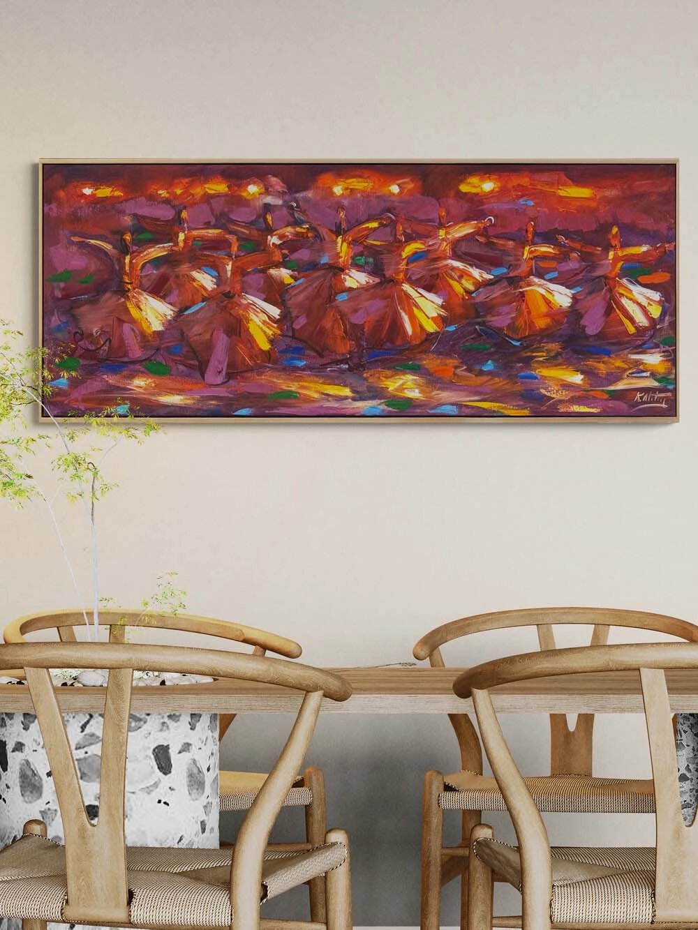 Mevlana’nın İzinde Zikir Yağlı Boya Tablosu