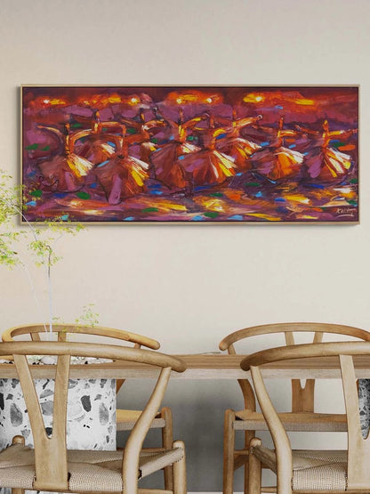 Mevlana’nın İzinde Zikir Yağlı Boya Tablosu