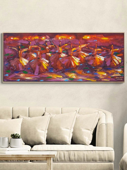 Mevlana’nın İzinde Zikir Yağlı Boya Tablosu