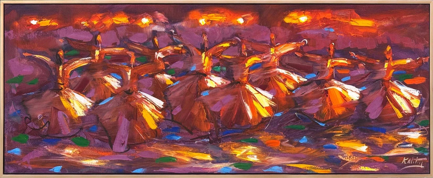 Mevlana’nın İzinde Zikir Yağlı Boya Tablosu