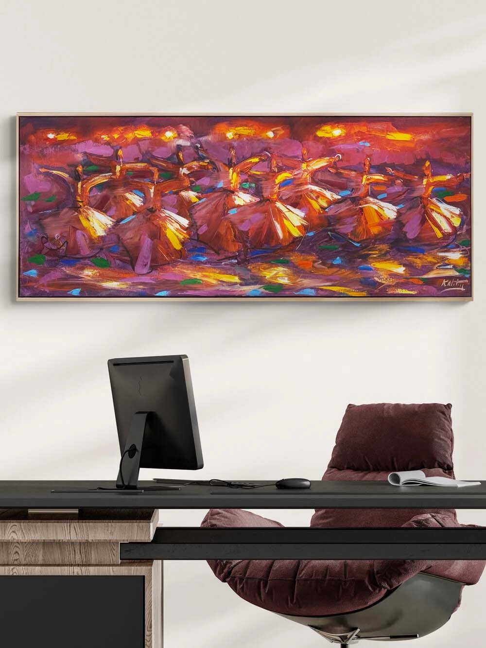 Mevlana’nın İzinde Zikir Yağlı Boya Tablosu