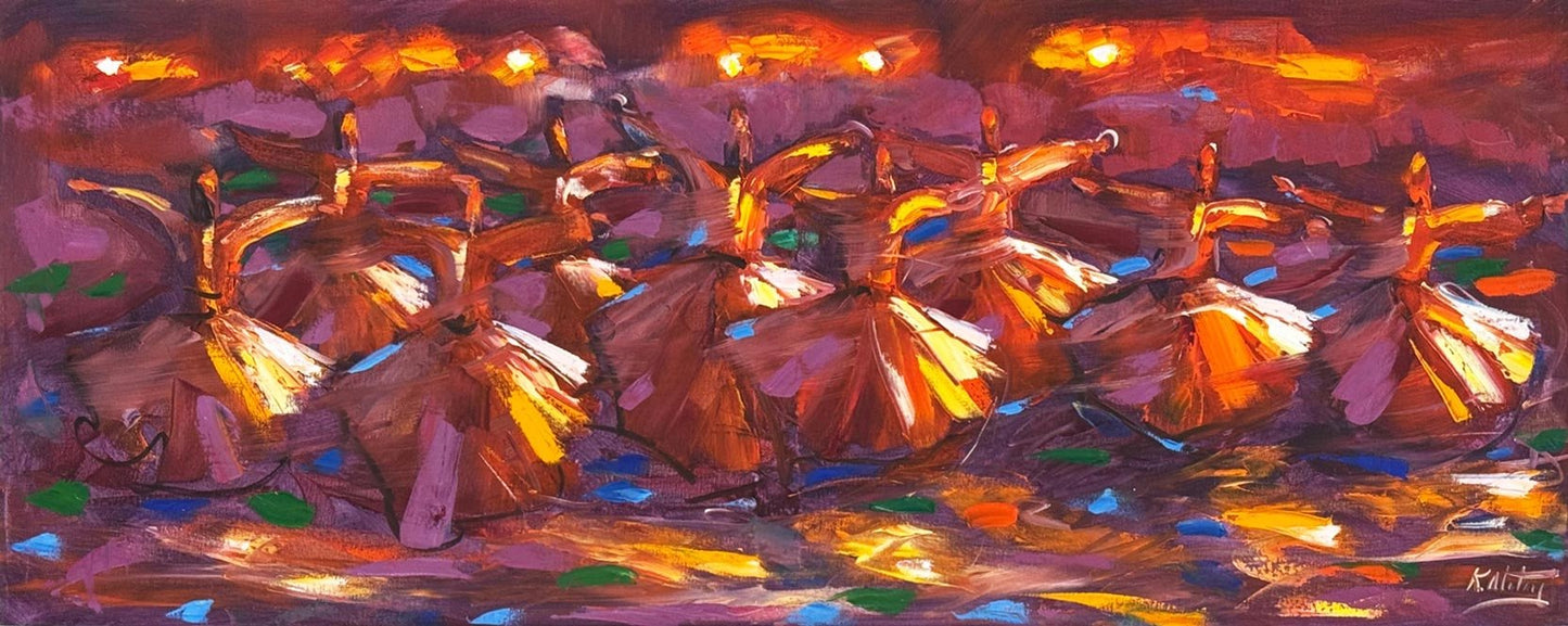 Mevlana’nın İzinde Zikir Yağlı Boya Tablosu