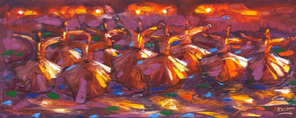 Mevlana’nın İzinde Zikir Yağlı Boya Tablosu