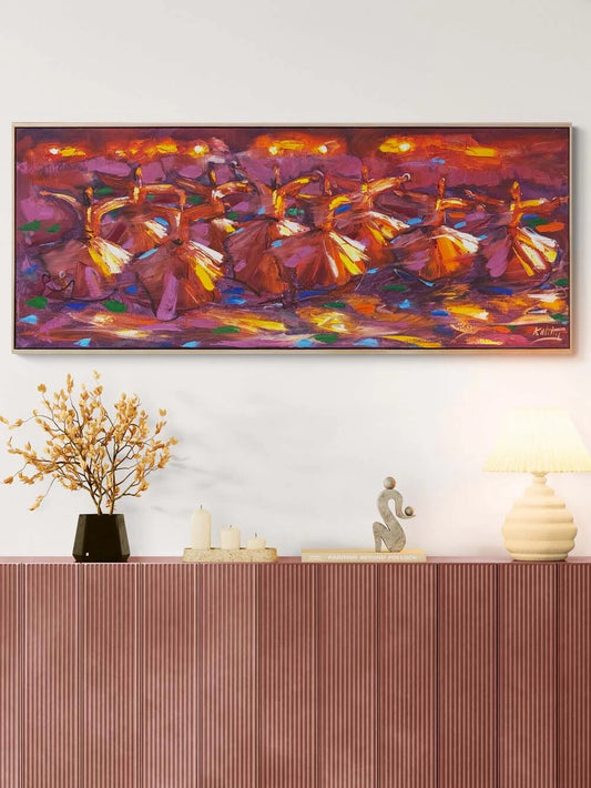 Mevlana’nın İzinde Zikir Yağlı Boya Tablosu