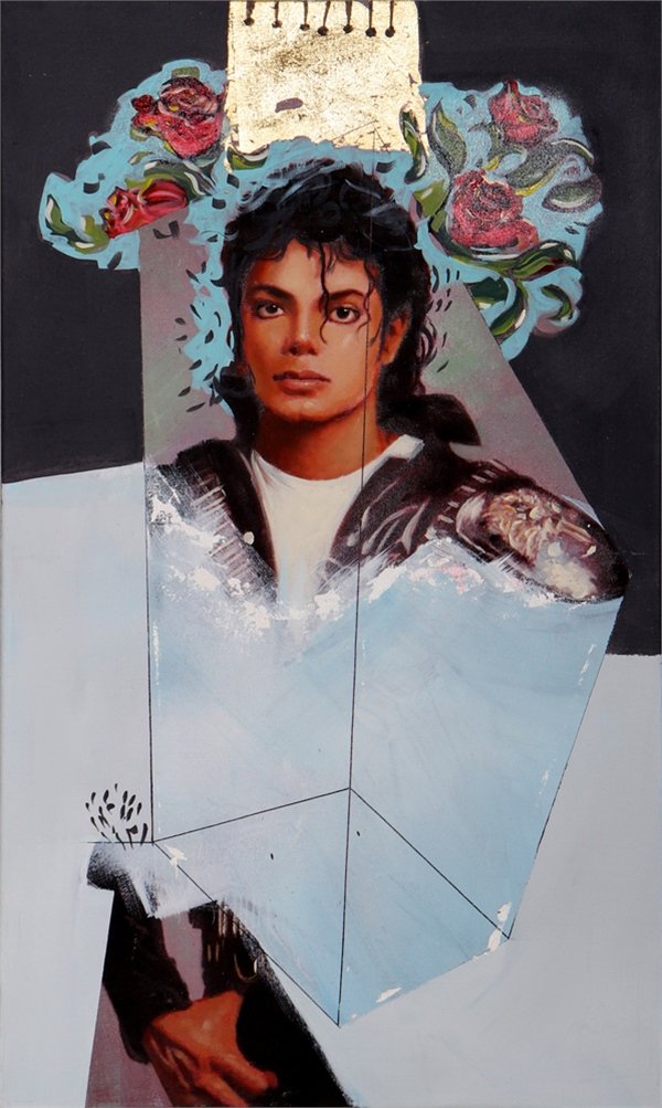 Pop Kralının Portresi Michael Jackson Yağlı Boya Tablosu