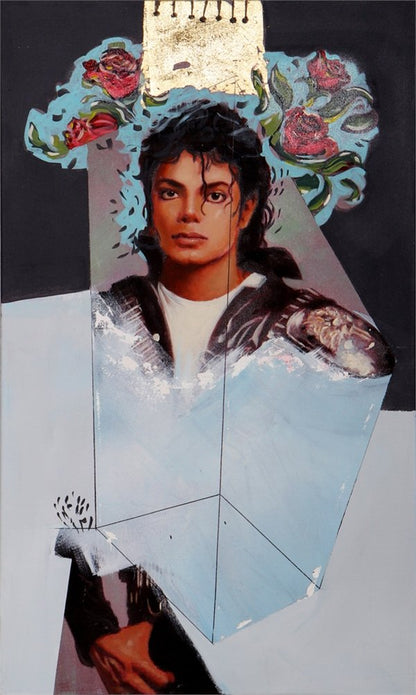Pop Kralının Portresi Michael Jackson Yağlı Boya Tablosu
