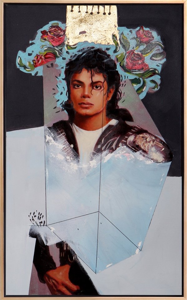 Pop Kralının Portresi Michael Jackson Yağlı Boya Tablosu
