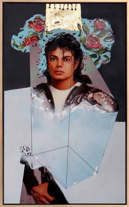 Pop Kralının Portresi Michael Jackson Yağlı Boya Tablosu