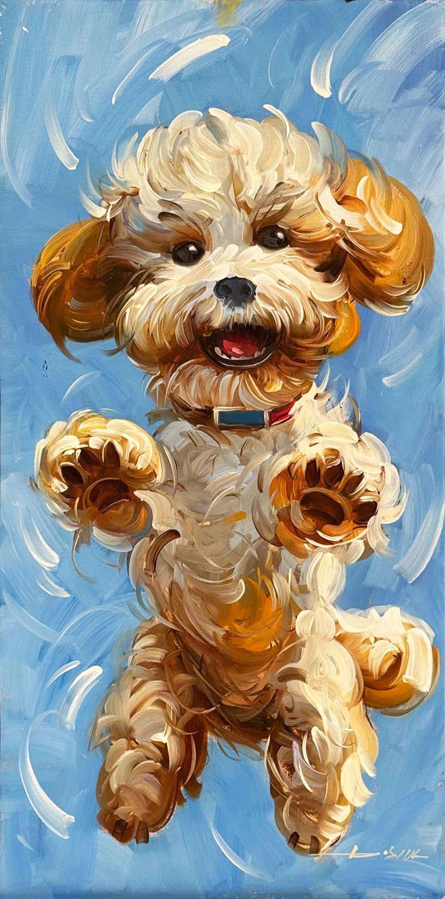 Minik Patiler Yağlı Boya Tablosu