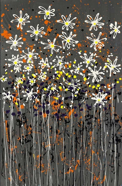 Modern Bahçe Yağlı Boya Tablosu