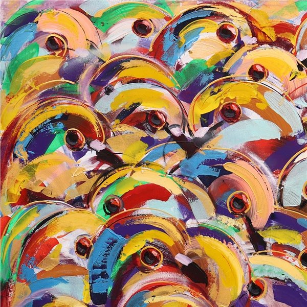 Modern Kompozisyon Yağlı Boya Tablosu