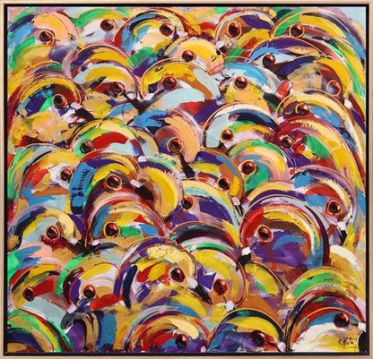 Modern Kompozisyon Yağlı Boya Tablosu