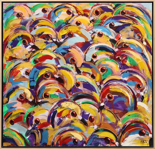 Modern Kompozisyon Yağlı Boya Tablosu