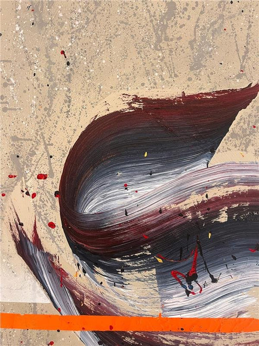 Zamanın Çizgileri Yağlı Boya Tablosu