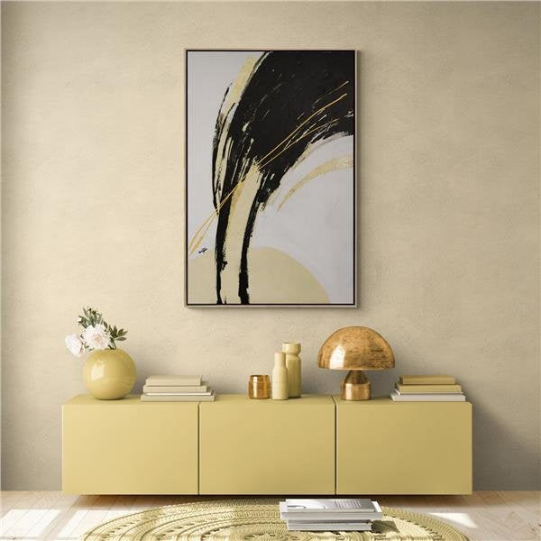 Soyuta Modern Siyah Yağlı Boya Tablosu