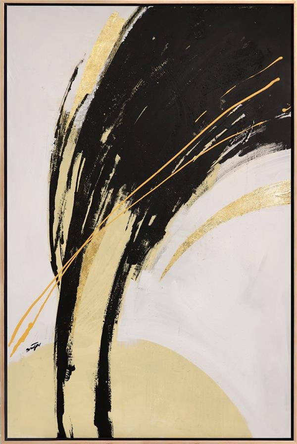 Soyuta Modern Siyah Yağlı Boya Tablosu