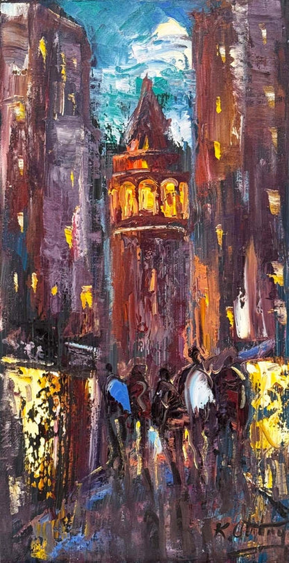 Modernite Galata Yağlı Boya Tablosu