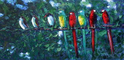 Muhabbet Ehli Yağlı Boya Tablosu