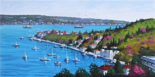 Muhteşem Boğaz Yağlı Boya Tablosu