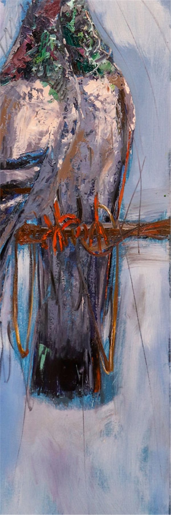 Yağmur Altında Güvercinler Yağlı Boya Tablosu