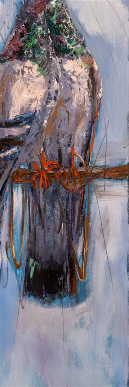 Yağmur Altında Güvercinler Yağlı Boya Tablosu