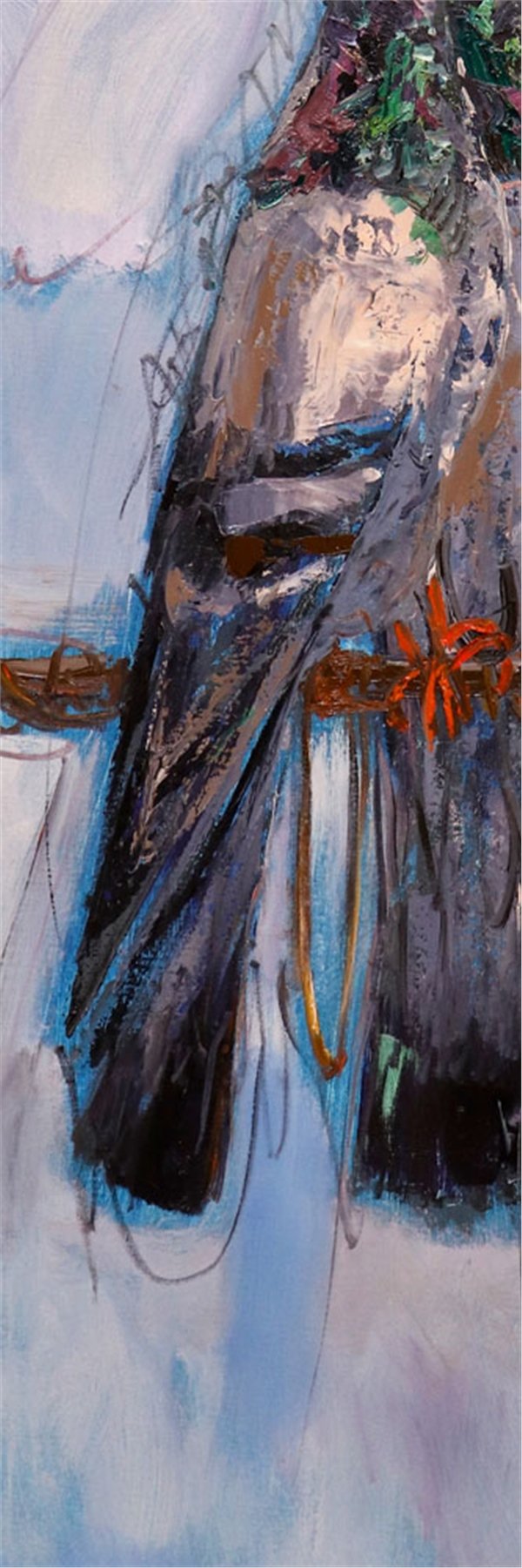 Yağmur Altında Güvercinler Yağlı Boya Tablosu