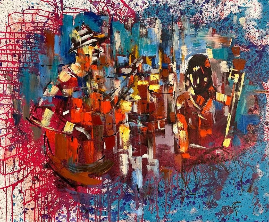 Müzik Dersi Yağlı Boya Tablosu